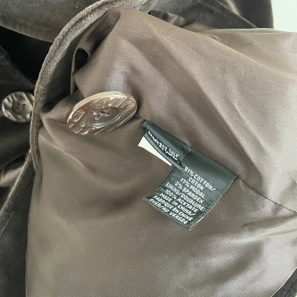 Vintage Velvet Peacoat Jacket Peter Pan Sleeve - Picture 7 of 10